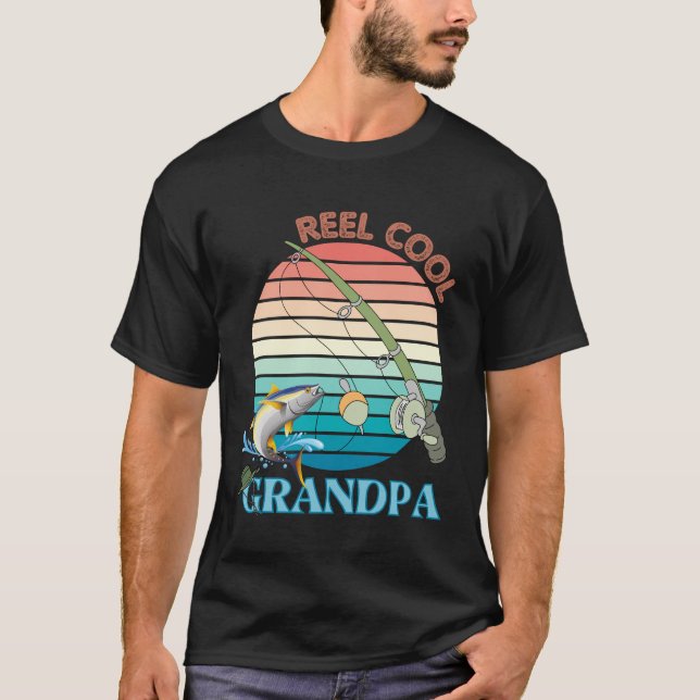 Reel Coola Grandpa Best Grandpa nånsin T Shirt (Framsida)