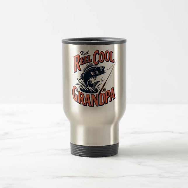 Reel Coola Grandpa Commuter Mugg - Fars dag Gift (Center)