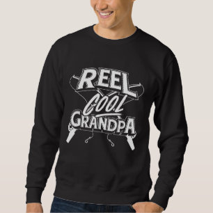 Reel Coola Grandpa Fishing Granddad Fars dag Gi Lång Ärmad Tröja