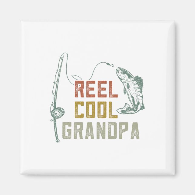 Reel Coola Grandpa Fishing S Magnet (Framsidan)