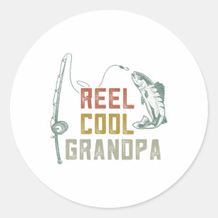 Reel Coola Grandpa Fishing S Runt Klistermärke