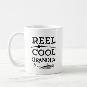 Reel Coola Grandpa Funny Fishing Pun Grandpa Manar Kaffemugg