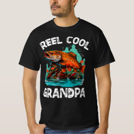 Reel Coola Grandpa Manar Funny Fishing T Shirt