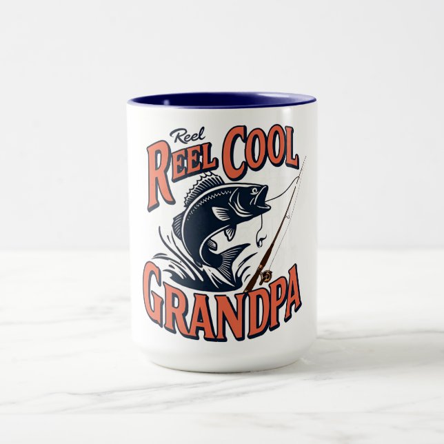 Reel Coola Grandpa Mugg - Fars dag Fishing Gift (Center)