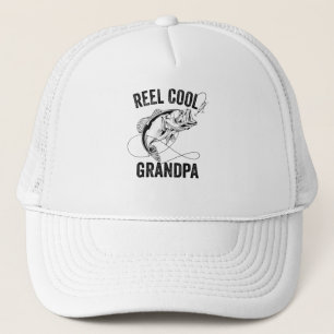 Reel Coola Grandpa Retro Fars dag Fishing Gift Keps