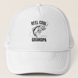 Reel Coola Grandpa Retro Fars dag Fishing Gift Keps