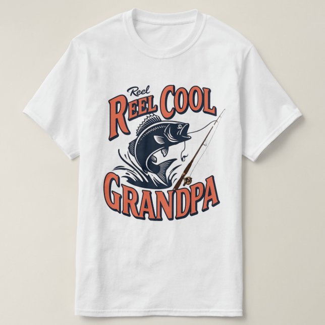 Reel Coola Grandpa Tee - Fars dag Fishing Gift (Design framsida)