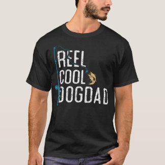 Reel Coola Hund Vintage Pappa Funny Fishing Rod Gi T Shirt