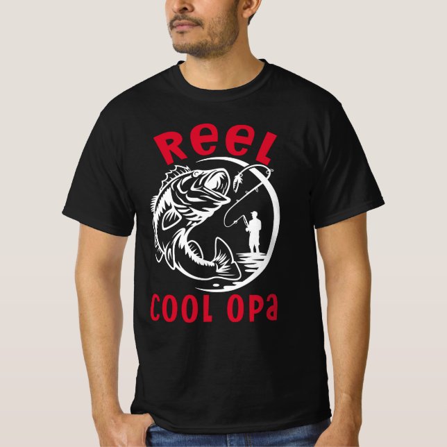 Reel Coola Opa, Fars dag T Shirt (Framsida)