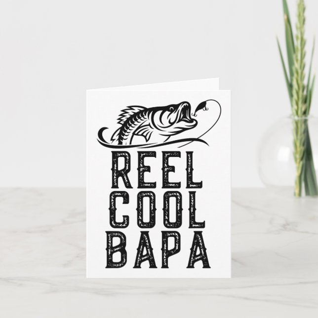 Reel Coola Pa Fisherman Funny Retro Kort (Framsida)