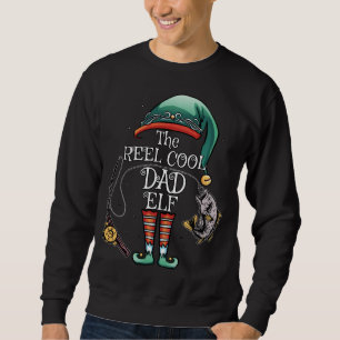 REEL COOLA PAPPA Elf Matching Family Fishing Chri Lång Ärmad Tröja