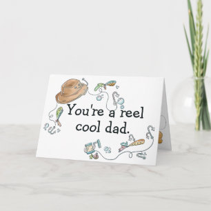 Reel Coola Pappa Fars dag fiskepun Kort