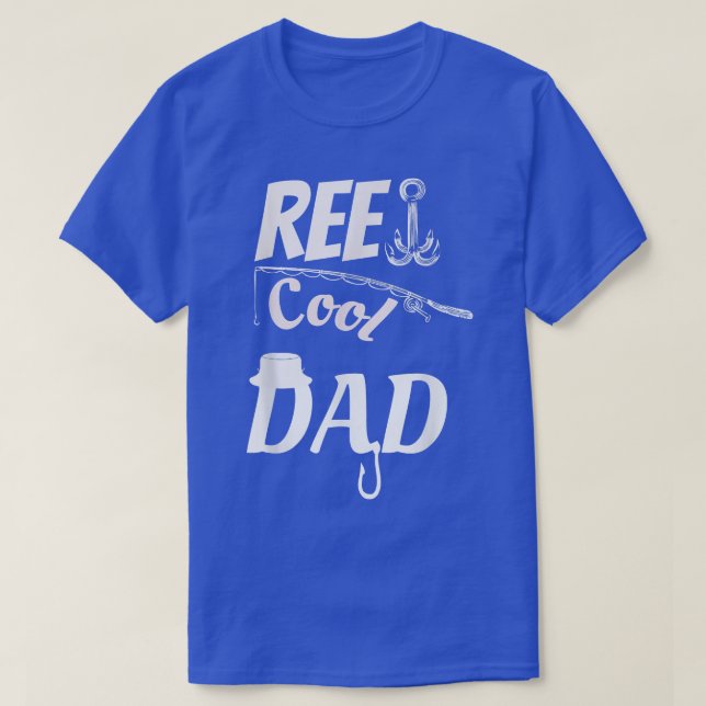 Reel Coola Pappa Fars dag Funny  T Shirt (Design framsida)