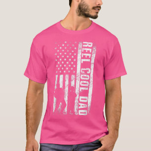 Reel Coola PAPPA Fish American Flagga Fisherman PA T Shirt