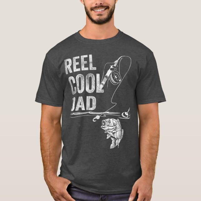 Reel Coola Pappa Fish Fishing Fars dag Gift T Shirt (Framsida)