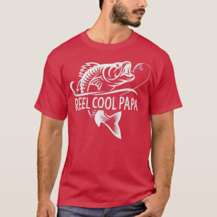 Reel Coola Pappa Fisherman Fish Lycklig Fa Pappa T Shirt