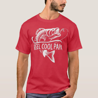 Reel Coola Pappa Fisherman Fish Lycklig Fa Pappa T Shirt