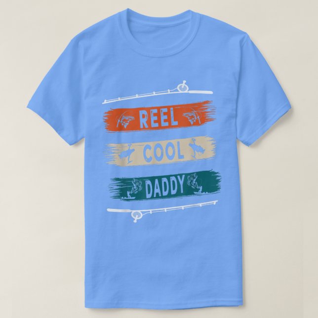 Reel Coola pappa Fisherman Funny Fishing Tee  (Design framsida)