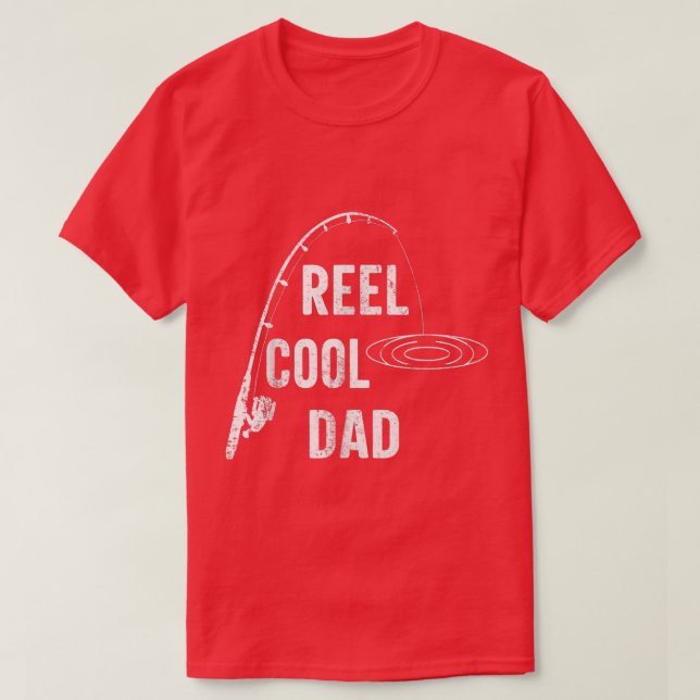 Reel Coola Pappa Fishing Älskare pappa Funny Far D T Shirt (Design framsida)