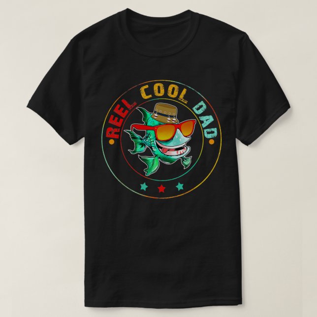 Reel Coola Pappa Fishing Fars dag Design från Son T Shirt (Design framsida)