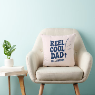 Reel Coola Pappa Fishing Funny Fars dag-gåva Kudde