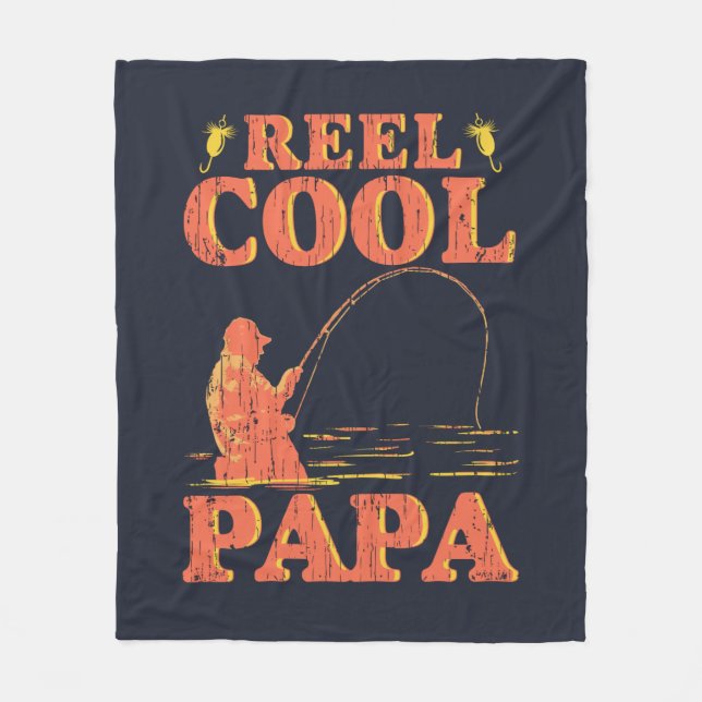 Reel Coola Pappa Fishing Pappa Fleecefilt (Framsidan)