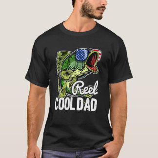 Reel Coola Pappa Fishing Sunglass 4:e juli Patri T Shirt