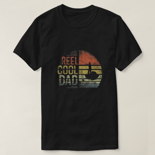 Reel Coola Pappa Fishing T-Shirt (Design framsida)