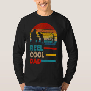 Reel Coola Pappa Fishing Vintage Retro Fars dag 1 T Shirt