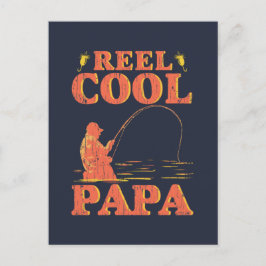 Reel Coola Pappa Fiske efter Pappa Fars dag Vykort