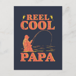 Reel Coola Pappa Fiske efter Pappa Fars dag Vykort