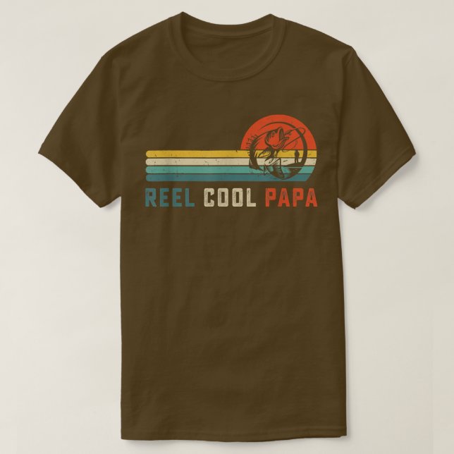 Reel Coola Pappa Fiske efter Pappa ger Fars dag fi T Shirt (Design framsida)