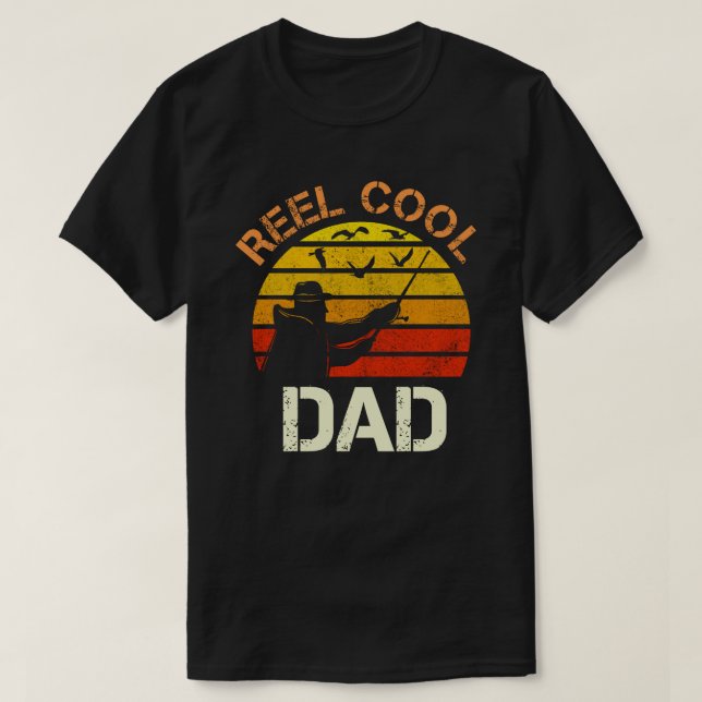 Reel Coola Pappa Fiskerman Gift for Far T Shirt (Design framsida)