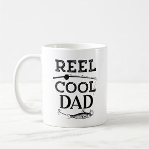Reel Coola Pappa Funny Fishing Pun Far Manar Kaffemugg