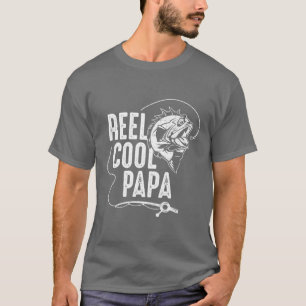 Reel Coola Pappa Funny Pappa Grandpa Fishing Älska T Shirt