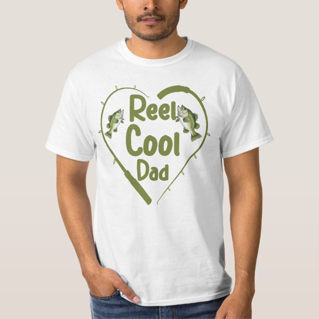 Reel Coola Pappa, Gift for Fisherman T Shirt (Framsida)