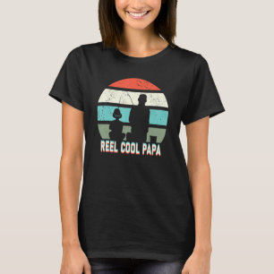 Reel Coola Pappa Pappa Fisherman Pappa Fars dag Fi T Shirt