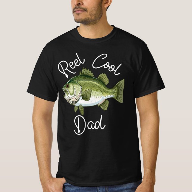 Reel Coola Pappa, Pappa Fishing Birthday Gift T Shirt (Framsida)