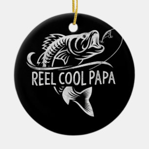Reel Coola Pappa Pappa-gåvor för fiske i Fars dag Julgransprydnad Keramik