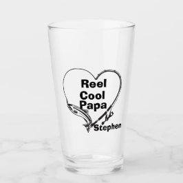 Reel coola pappa,pappa skämt,fiske fars dag glaskopp