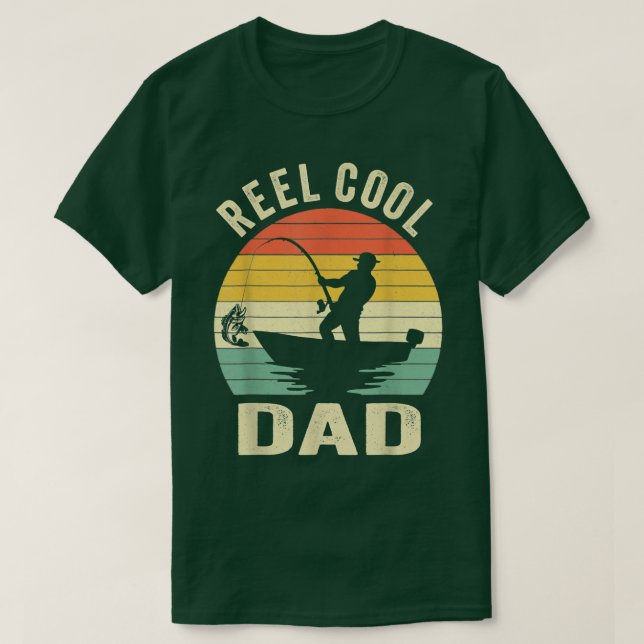 Reel Coola PappaFishing Pappa Fars dag Gift 1532  T Shirt (Design framsida)
