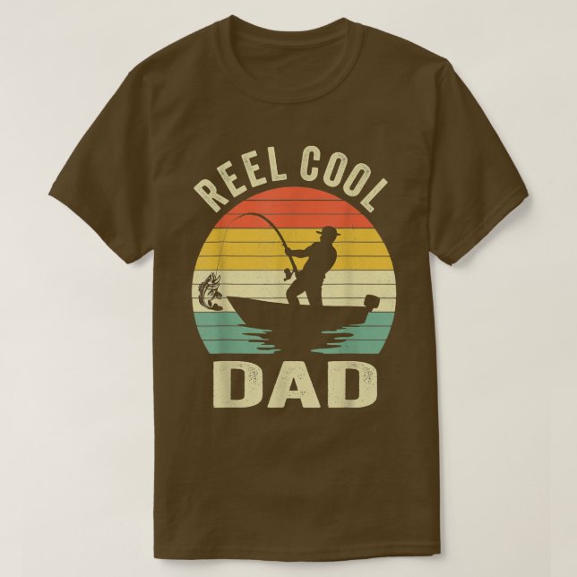 Reel Coola PappaFishing Pappa Fars dag Gift 1534  T Shirt (Design framsida)