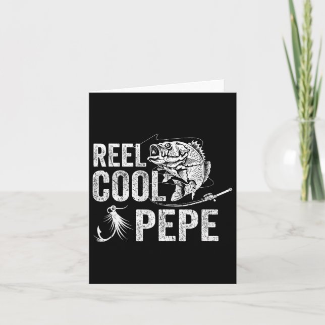 Reel Coola Pepe Fishing Fars dag Gifts Kort (Framsida)