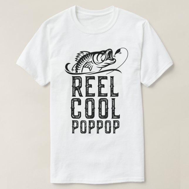 Reel Coola Pop Fishing Funny Grandpa Pop T-S T Shirt (Design framsida)