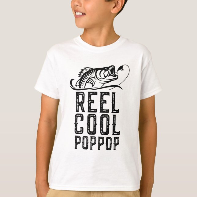 Reel Coola Pop-Pop Fishing Funny Grandpa PopPop Gi T Shirt (Framsida)