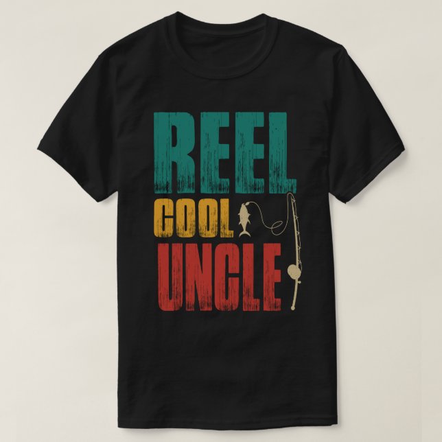 Reel Coola UNCLE Fishing Vintage T Shirt (Design framsida)