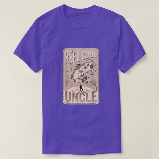 Reel Coola UnlcleFly Fishing, Fisherman farbror T Shirt (Design framsida)