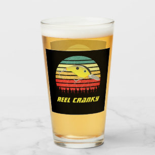 Reel Cranky Funny Bass Fishing Crankbait Retro Glaskopp