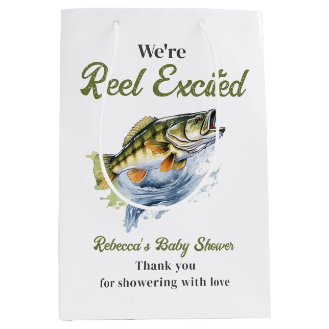Reel Excise Big Fish Fisherman Baby Shower (Framsidan)