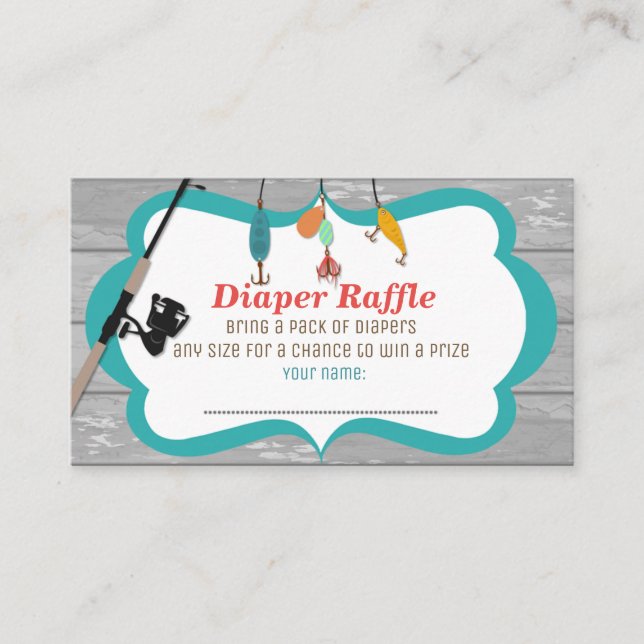 Reel Excise FishMatching Diaper Raffle Cards Tilläggskort (Framsida)